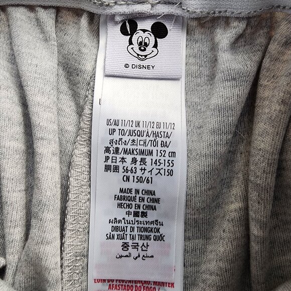NWT Disney Mickey Mouse Kids Unisex Gray Athletic Shorts Size 11/12 - Picture 12 of 14